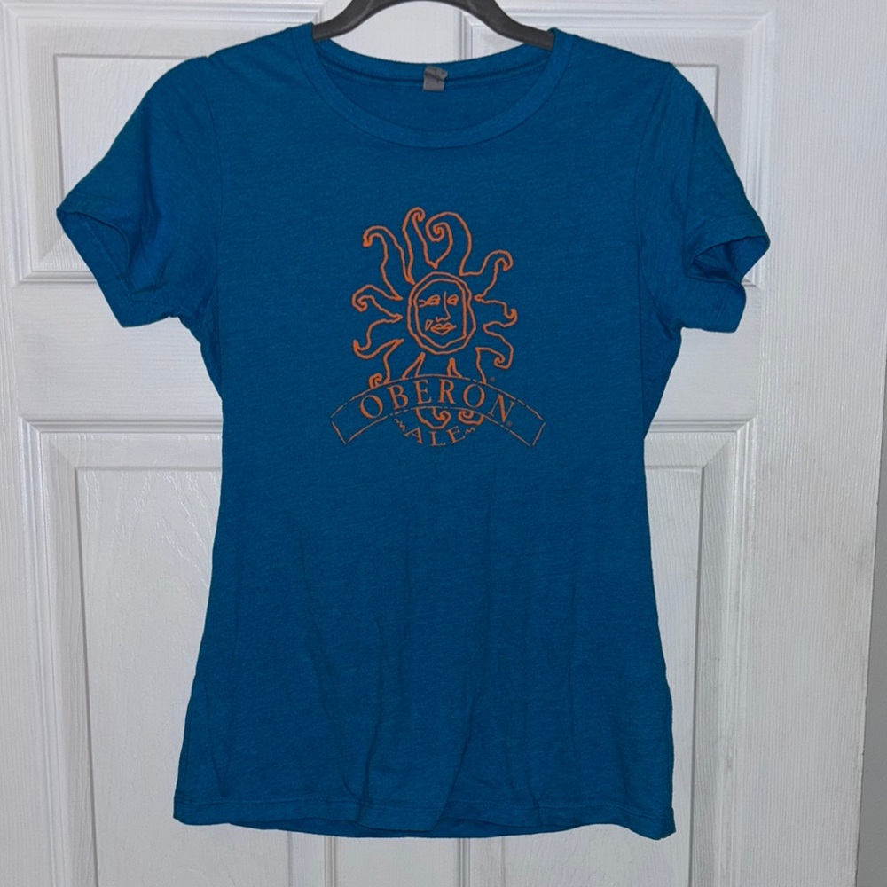 Next Level Apparel Teal and Orange Women's Tee- Oberon Ale by Bell’s Brewery